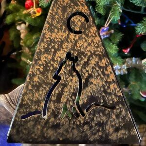 Metallic Wolf Triangle WindChime